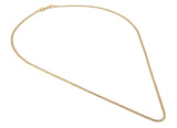 Cadena Barbada Diamantada 2 mm Oro Italiano Sólido 14k 50 cm