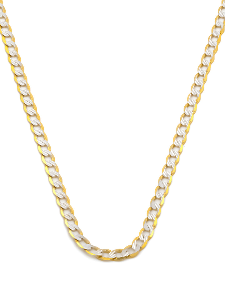 Cadena Barbada Diamantada 2.5 mm 55 Cm Oro Sólido 10k