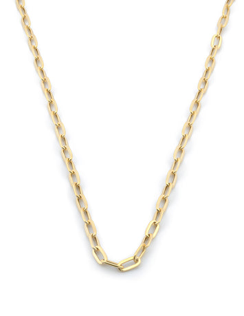 Cadena Clip 2.5 por 4 mm 55 cm Oro Sólido 10k