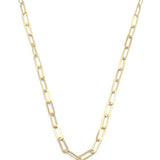 Cadena Clip Plana 45 cm de 5 por 2 mm Oro Sólido 14k