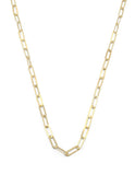 Cadena Clip 40 cm de 5 por 2 mm Oro Sólido 10k