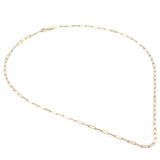 Cadena Clip Plana 45 cm de 5 por 2 mm Oro Sólido 14k