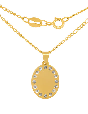 Cadena Con Medalla Virgen De Guadalupe 1.4 cm Oro Solido 10k