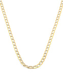 Estilo Barbada Inglesa Diamantada 2 mm Oro Sólido 14k 50 Cm
