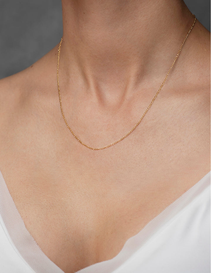 Cadena Estilo Cartier Oro 14k Sólido 45 cm