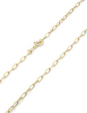 Cadena Gargantilla Clip 3 por 2 mm 45 cm Oro Sólido 10k
