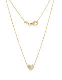Gargantilla Corazón Diamantes Oro Sólido 14k
