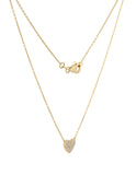 Gargantilla Corazón Diamantes Oro Sólido 14k