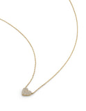 Gargantilla Corazón Diamantes Oro Sólido 14k