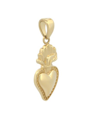 Dije Corazón de Jesus  Oro Sólido Amarillo 10k