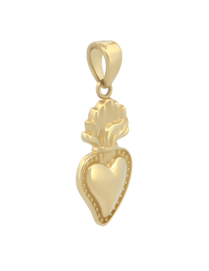 Dije Corazón de Jesus  Oro Sólido Amarillo 10k