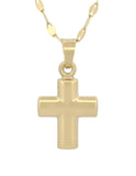 Cadena Y Dije Cruz Lisa 1.2 cm Oro 10k