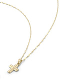 Cadena Y Dije Cruz Lisa 1.2 cm Oro 10k