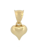 Dije Corazón Chico Liso 8 mm  Oro Sólido 14k
