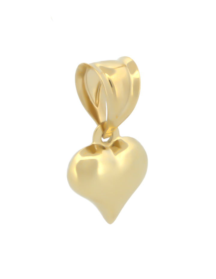 Dije Corazón Chico Liso 8 mm  Oro Sólido 14k