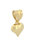 Dije Corazón Chico Liso 8 mm  Oro Sólido 14k