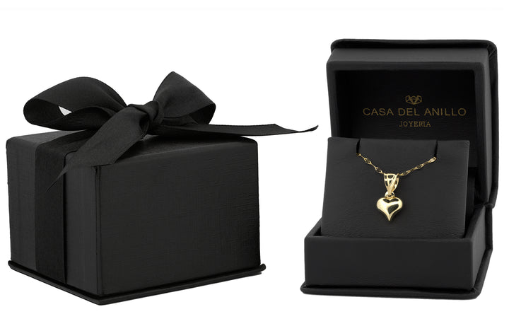 Cadena Gargantilla Dama Corazón 8 mm Oro 14k Sólido