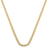 Cadena Gargantilla Dama Tejida Rolos 3 mm Oro Sólido 14k