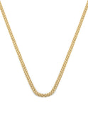 Cadena Gargantilla Dama Tejida Rolos 3 mm Oro Sólido 14k
