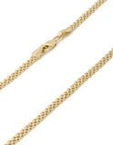 Cadena Gargantilla Dama Tejida Rolos 3 mm Oro Sólido 14k