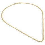 Cadena Gargantilla Dama Tejida Rolos 3 mm Oro Sólido 14k