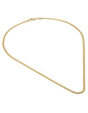 Cadena Gargantilla Dama Tejida Rolos 3 mm Oro Sólido 14k