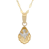 Cadena y Dije Espiritu Santo 1.1 Cm Oro Solido 10k