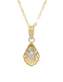 Cadena y Dije Espiritu Santo 1.1 Cm Oro Solido 10k