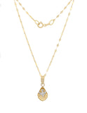 Cadena y Dije Espiritu Santo 1.1 Cm Oro Solido 10k