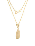 Cadena Con Dije Virgen 1.4 cm Bautizo Oro 10k Sólido