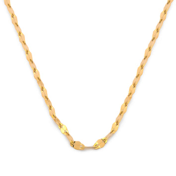 Cadena Plaquita En Oro Sólido 10K 45 cm