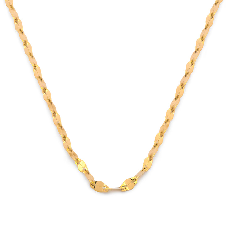 Cadena Plaquita En Oro Sólido 10K 45 cm