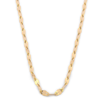 Cadena Grano de Cafe 1.5 mm Oro Sólido 18K 42 cm