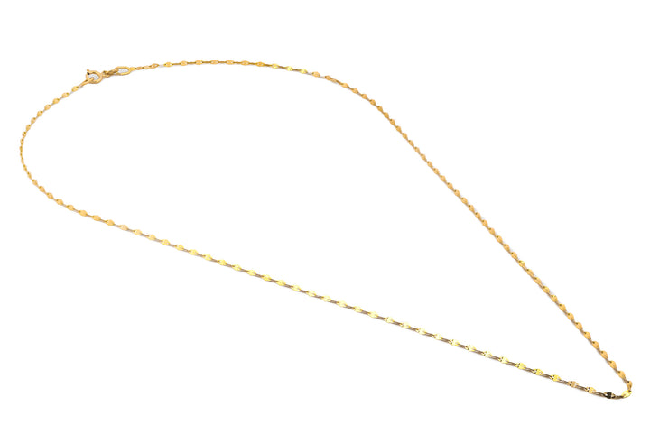Cadena Plaquita En Oro Sólido 10K 45 cm