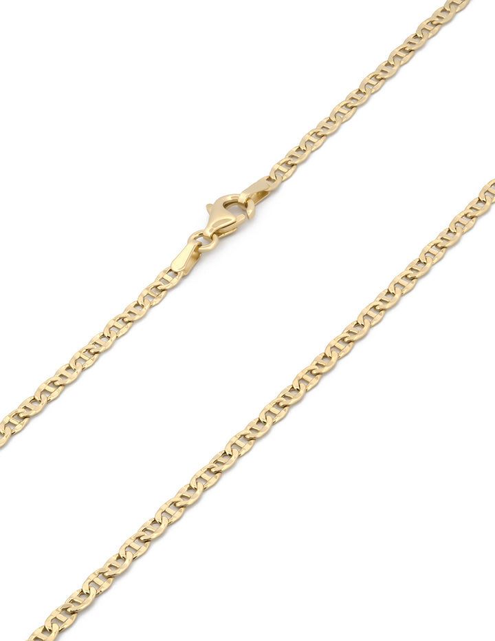 Cadena Tejido Grano 2.5 mm 45 cm Oro Amarillo Sólido 10k