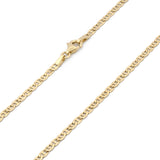 Cadena Tejido Grano 2.5 mm 60 cm Oro Amarillo Sólido 10k