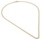 Cadena Tejido Grano 2.5 mm 55 cm Oro Amarillo Sólido 10k