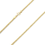 Cadena Torzal 2 mm 45 cm Oro Sólido 14k