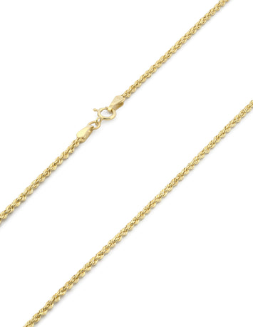 Cadena Torzal 2 mm 60 cm Oro Sólido 10k