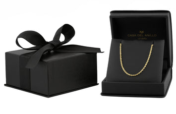 Cadena Torzal 1.5 mm 50 cm Oro Sólido 14k