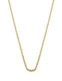 Cadena Torzal 1 mm 45 cm Oro Sólido 10k