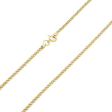 Cadena Torzal 1 mm 40 cm Oro Sólido 14k