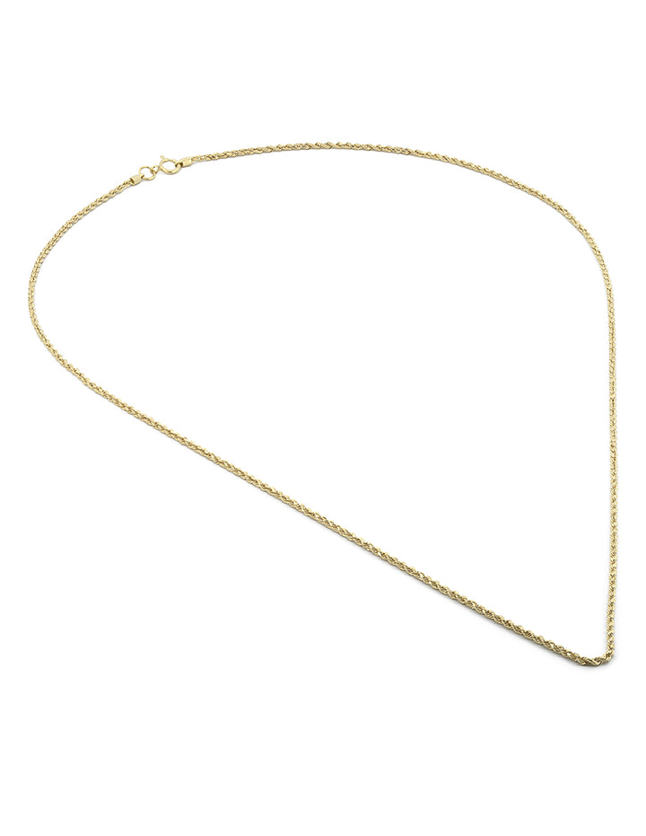 Cadena Torzal 1 mm 40 cm Oro Sólido 14k