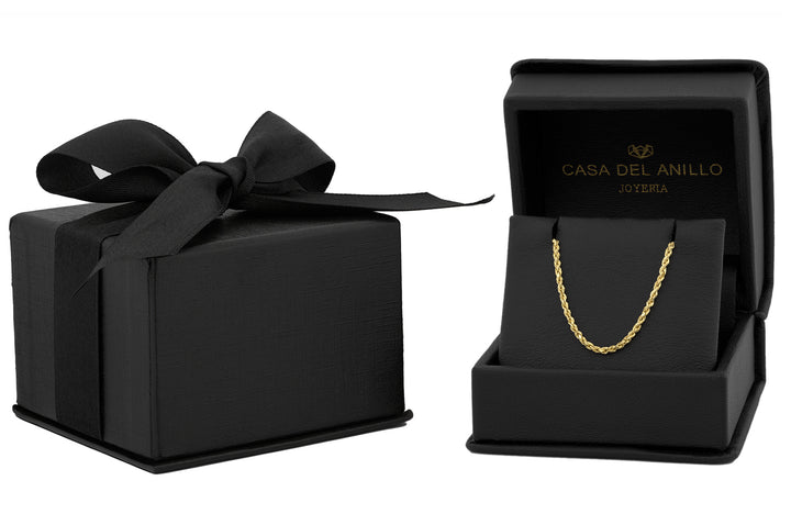 Cadena Torzal 1 mm 40 cm Oro Sólido 14k