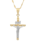 Cadena y Dije Cristo 2.1 cm Oro 14k Sólido