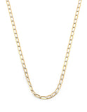Cadena Barbada Inglesa 45 cm 1.5 mm Diamantada Oro Sólido 14K