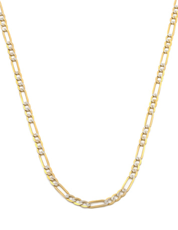 Cadena Estilo Cartier Diamantada 2 mm Oro Italiano Sólido 10k 55 cm