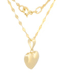 Cadena Gargantilla Dama Corazón Mediano Oro 10k Sólido