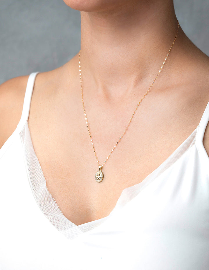 Dije Espititu Santo Chico Bebe 1.1 Cm Oro sólido 14k