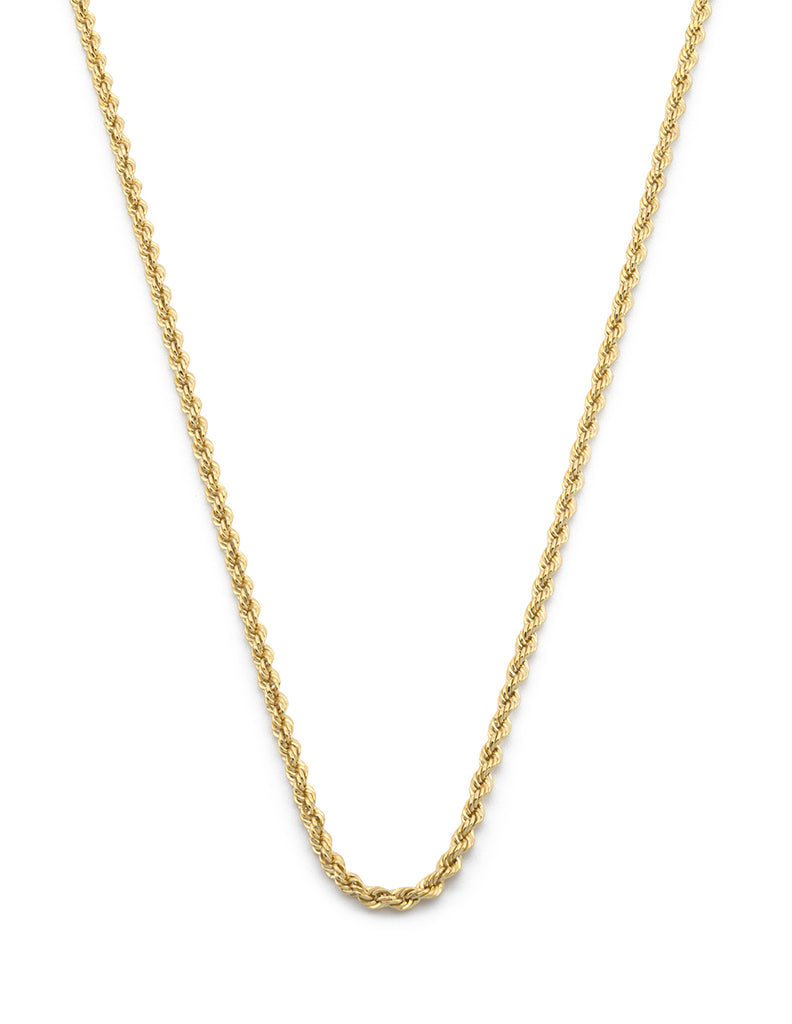 Cadena Torzal 1.5 mm 50 cm Oro Sólido 14k